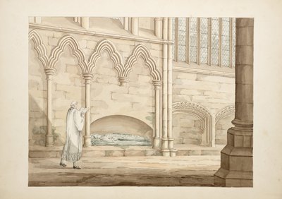 Ms. New Coll 380, f8r. De oudheden van de Kathedraal van Saint Mary, Carlisle, getekend door Robert Carlile, 1795 door Robert Carlile